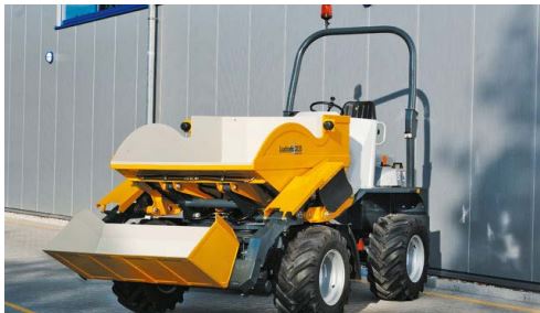 Dumper sur pneu, charge utile 3500kg, utilisé pour le transport et évacuation des matériaux - GIRABIENNE 1800 l - autochargeur - disponible en location_0