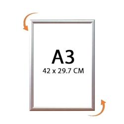 Edimeta Cadre Clic-Clac A3 angles 90° - gris aluminium VAC951_0
