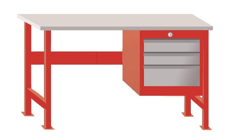 Établi modulaire Multiplex avec armoire à tiroirs 3T 1500 mm MW Tools MOD155_0