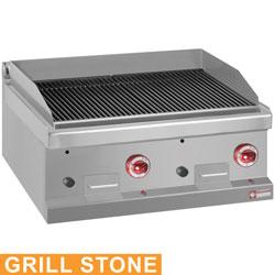 Grill pierre de lave - module 1/1 - grille en fonte double face - G77/GP8TO-G-EXPO - cuisson gaz avec grille réglable et tiroir inox_0