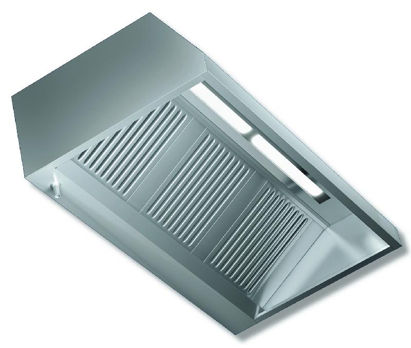 Hotte semi murale  1200x900 mm complète avec ventilateur, double aspiration et éclairage néon et roteur externe 1360 m3 par heure - DSMPPN 9/12_0