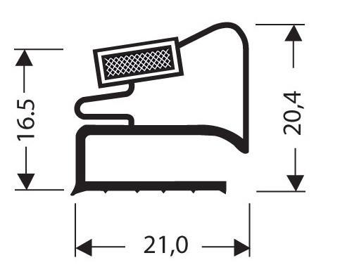 Joint pvc plat aimante pour meubles frigos jpf-109_0