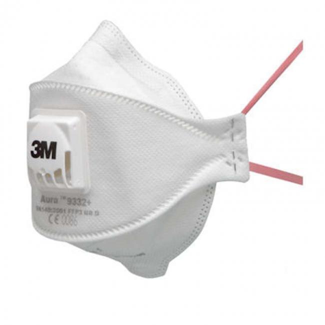 MASQUE ANTI-POUSSIÈRES AVEC SOUPAPE 3M FFP3 BOITE DE 10