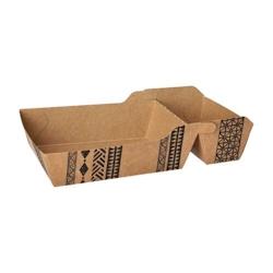 Papstar 1 lots de 480 Barquettes frites en carton 2 compartiments 3,6 cm x 10 cm x 18,5 cm marron 