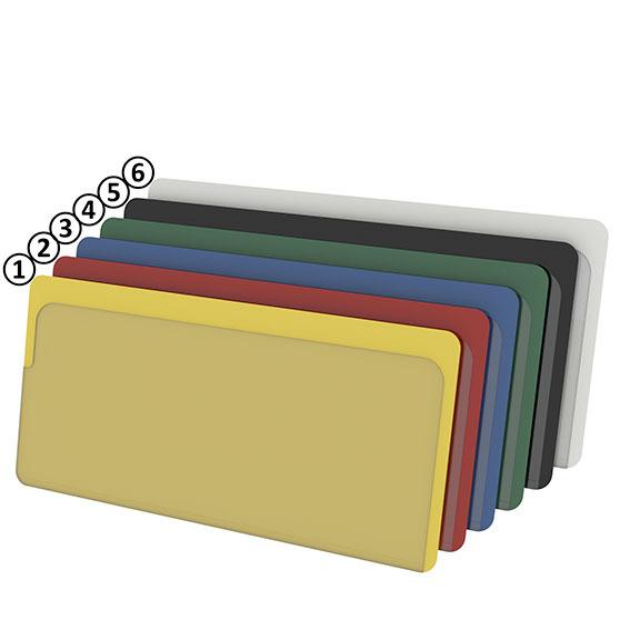 Pochette pour étiquettes autocollante double ouverture 50x105 - Lot de 50 - Couleurs variées_0