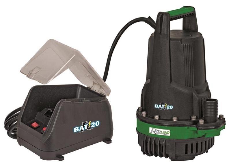 Pompe vide-cave R-BAT20 eaux claires à batterie - sans batterie ni chargeur - PRBAT20-PVCSB - Ribimex_0