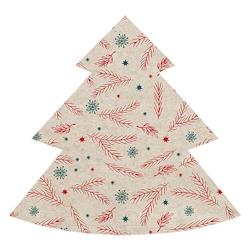 Serviettes forme sapin 100% recycle cometes rouge & vert (144 unités) MESA BELLA - rouge papier 3701168940234_0