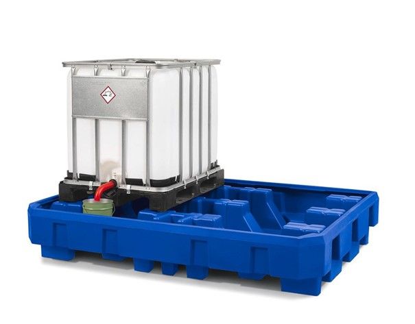 Bac de rétention classic-line en polyéthylène (PE) pour 2 cuves de 1000 l - 267609w_0