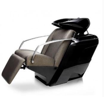 Bac à shampoing Extenso - siège baquet confort - coque PS noir ou gris - cuvette céramique basculante_0