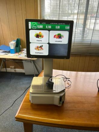 Balance à fruits et légumes avec douchette pour scanner - Etat neuf_0