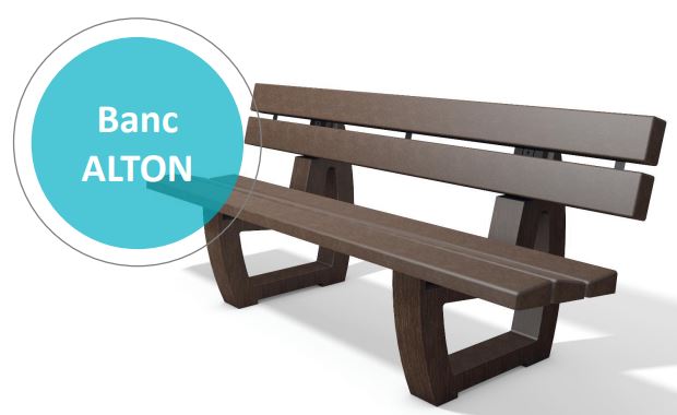 Banc en 100% plastique recyclé - ALTON_0