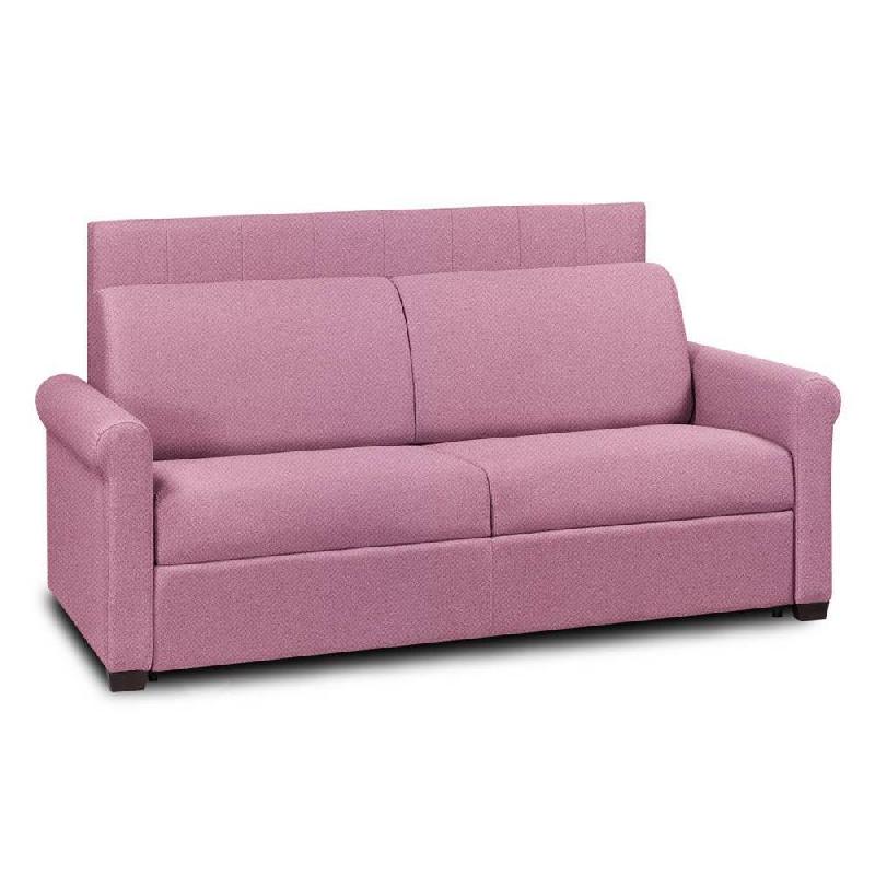 CANAPÉ LIT OPERA EXPRESS LATTES 120CM MATELAS 16CM TÊTE DE LIT INTÉGRÉE VELOURS  ROSE_0