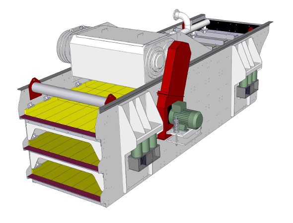 Chdb 7021-3 - Cribles inclinés ou horizontaux pour mines et chantiers avec rampes d'arrosage_0