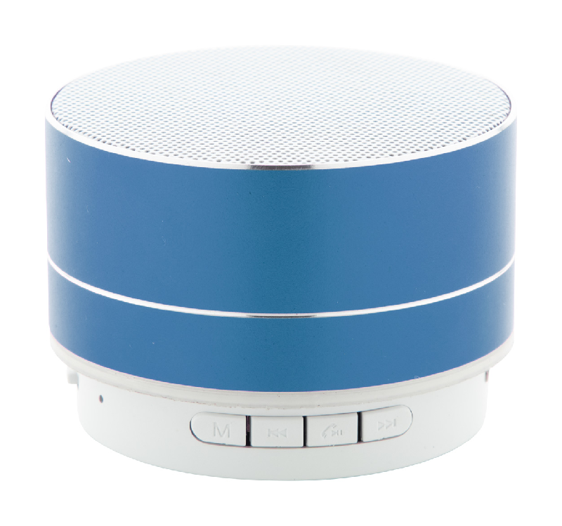 Enceinte Bluetooth - Boîtier en aluminium - Appel mains libres, radio FM et lecteur micro SD - Couleur bleue_0