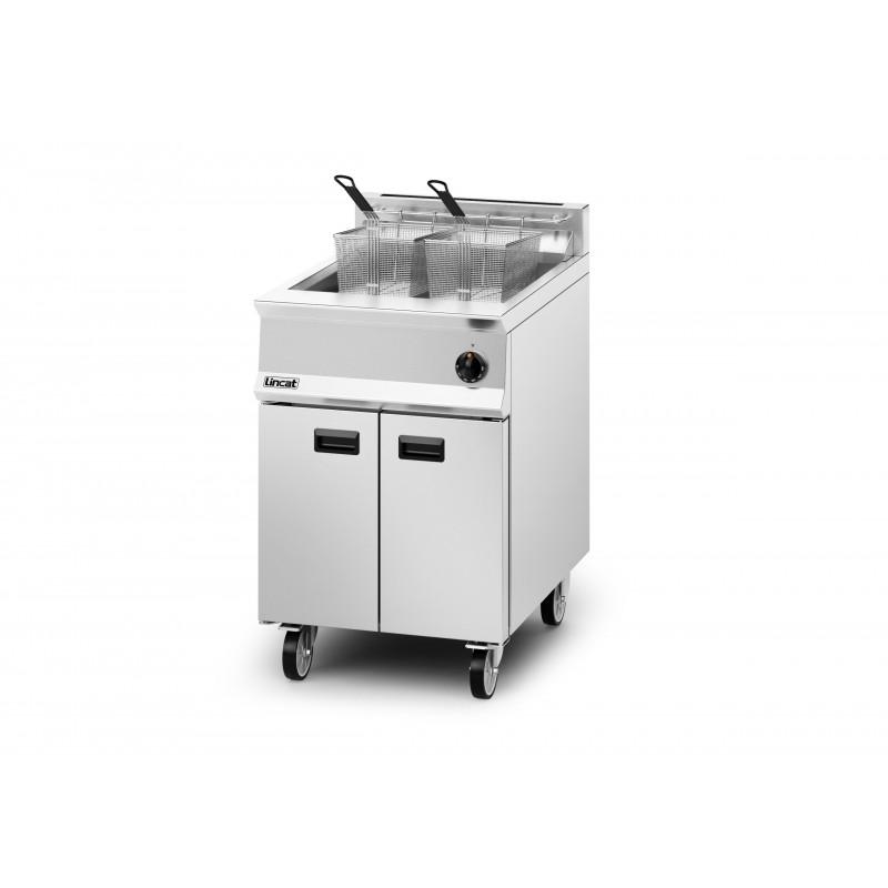 Friteuse gaz haut rendement sur coffre 2 paniers 35 l - 630 x 800 x 900 mm - HRF3_0