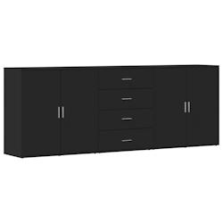Helloshop26 - Buffet bahut commode armoire meuble de rangement organisateur cuisine salle de séjour salons 3 pcs bois d'ingénierie 02_0037158 - 3000_0