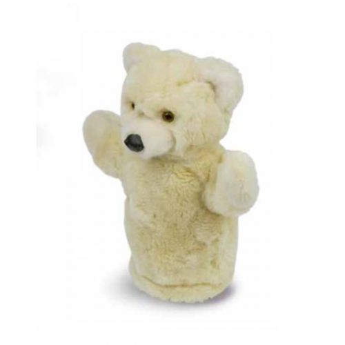 PELUCHE MARIONNETTE OURS MIEL BLANC  MIEL BLANC