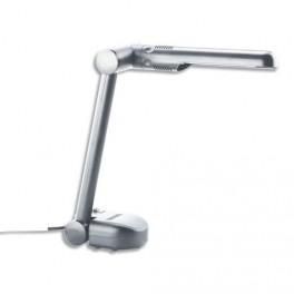 MAUL LAMPE DE BUREAU EASY SILVER BASSE CONSOMMATION, ENERGIE A - LIVRÉ AVEC AMPOULE, HAUTEUR 32 CM