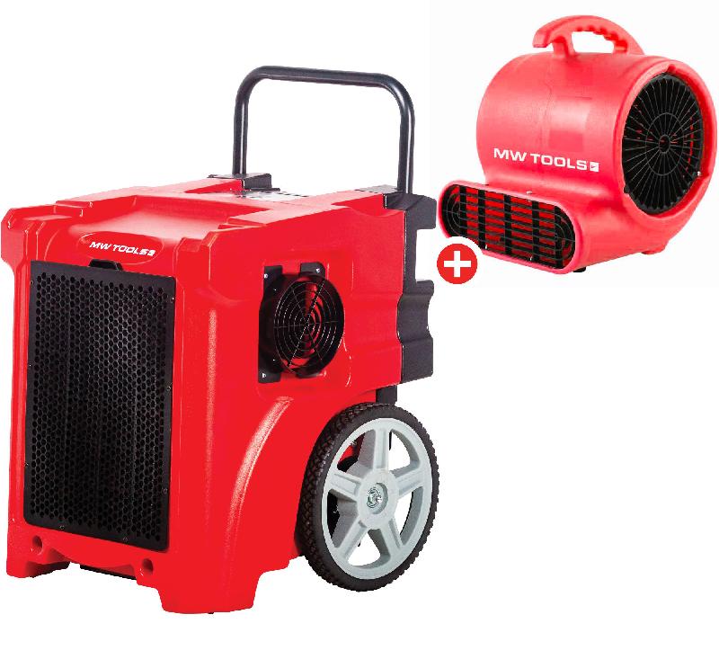 Pack déshumidificateur industriel PRO 50L/Jour BDP50 + ventilateur sécheur de sol RV380 - MW Tools BDP50SETR_0