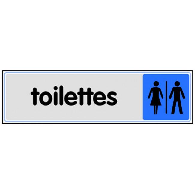 Plaque toilettes h/f en plexi couleur  170x45mm - NOVAP - 4033686 - 785648_0