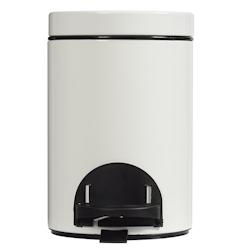 Rossignol - Poubelle d'intérieur à pédale 3L SANELIA - blanc - blanc plastique 90113_0