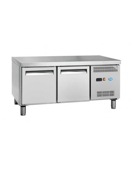 Soubassement - Froid ventilé négatif, 2, 3 ou 4 portes, ACIER INOX - Référence: SBI 2P BT GL_0