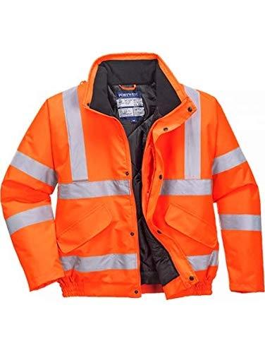 Veste bomber haute visibilité Portwest S463ORRXS - certifiée CE avec poche téléphone et doublure polaire_0