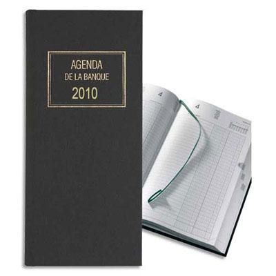 AGENDA  JOURNALIER BANQUIER LARGE BREPOLS - 18 X 29 CM - 1 VOLUME - NOIR