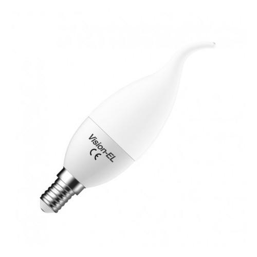Ampoule LED 6 Watt - coup de vent E14 - 3000°K - dimmable - ceramic dépoli_0