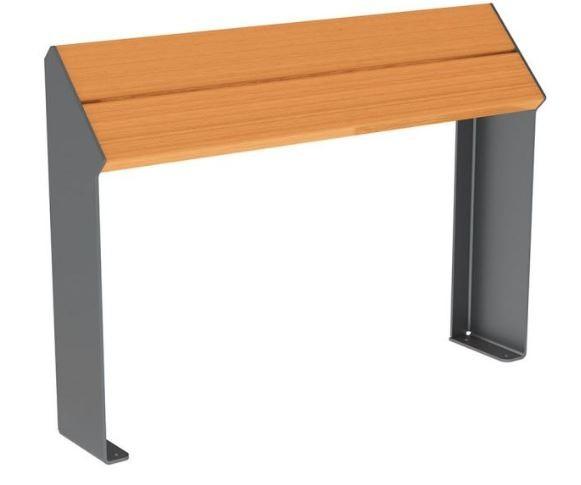 Assis-debout en bois Venise - Structure en acier - Compatible stations de bus_0