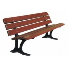 Banc BP6 - bois exotique - pieds fonte anti-rouille - 1,80m - Garantie 5 ans_0