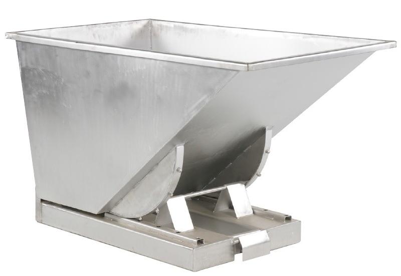 Benne auto-basculante en inox 304 - Tri des déchets - 300 à 900 litres - 1500 à 2000 Kg_0