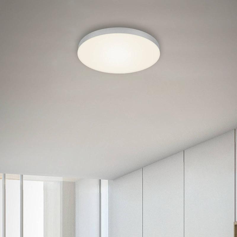 BRILONER PLAFONNIER LED FLAME, Ø 28,7 CM, ARGENTÉ