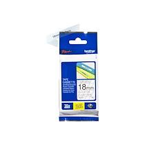RUBAN POUR PTOUCH LAMINÉ NOIR/TRANSPARENT 18MMX8M TZE141