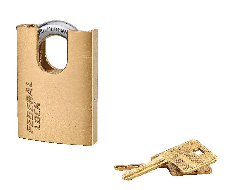 Cadenas à clé 530P - Anse protégée 60 mm - Laiton monobloc - Thirard_0