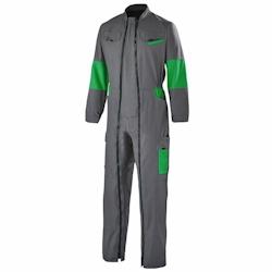 Cepovett - Combinaison de travail 2 Zip polyester majoritaire Facity Gris / Vert Taille S - S gris 3603622176596_0