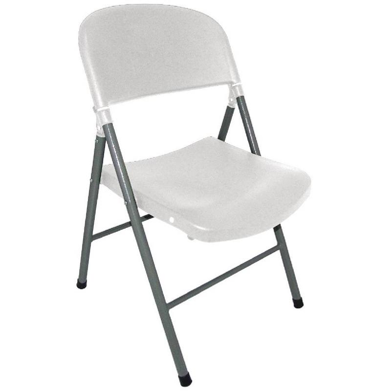Chaises pliantes blanches et grises | Bolero - CE692_0