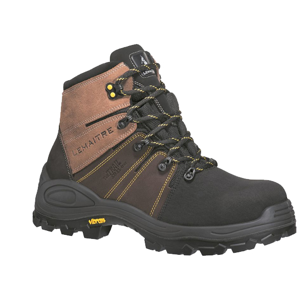 CHAUSSURES DE SÉCURITÉ HAUTES LEMAITRE TREK SEMELLE VIBRAM WATERPROOF S3 BRUN – TAILLE 44