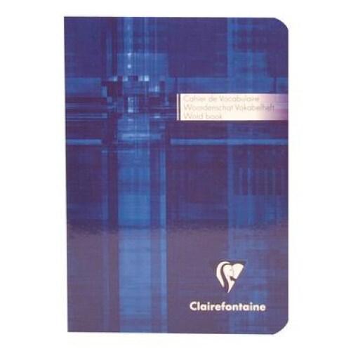 Clairefontaine Lot de 10 Carnet Metric Vocabulaire A6, 64p./32 feuilles 90 g/m² brochure rembordée rigide, ligné 7mm + marge centrale - 3329680364705_0
