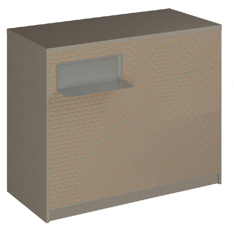 Comptoir Vertigo H T01nat. Spl.Gauche L120cm 2tabl.Couliss.4tab.Amovib-taupe_0