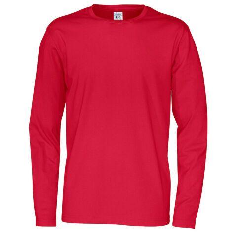 COTTOVER T-SHIRT MANCHES LONGUES HOMME - CERTIFIÉ GOTS ROUGE - TAILLE XXXL