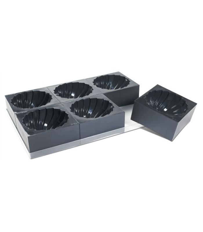 Dôme - Moules en silicone Pavocake Pavoni Italia - Lot de 6 avec plateau_0