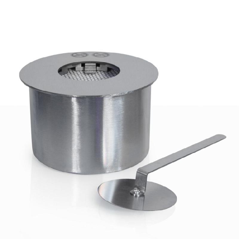 Divina Fire Brûleur rond pour cheminée au bioéthanol biocheminée inox 2 lt d.20 cm - gris 8056157806035_0