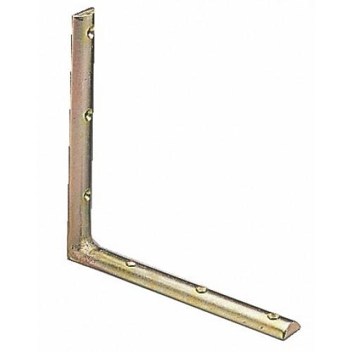 ÉQUERRE DE TABLETTE À CONGÉ - ACIER ZINGUÉ BICHROMATÉ - LONGUEUR 250 MM BRICOZOR