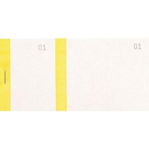 Exacompta Lot de 50 Blocs Vendeurs, 6,6x13,5 bande jaune 100 feuillets - 3370442963032_0