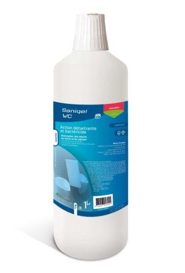 Sanipro Gel - Gel bactéricide détartrant non parfumé - 1L - D001 - Carton de 12 bidons_0