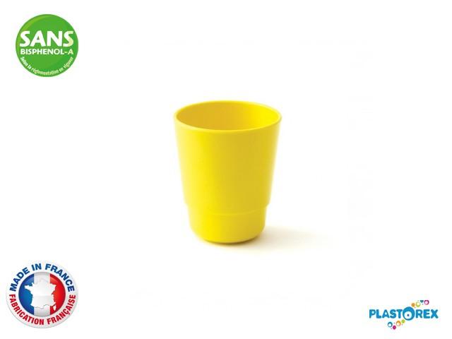 GOBELET TOBOGGAN 16CL MÉLAMINE JAUNE