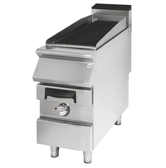 Grill professionnel à vapeur électrique - fonte - Série 700 - 400x730x870 mm - 400V tri - 50/60 Hz_0