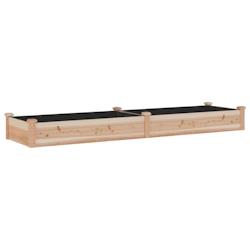 Helloshop26 - Jardinière bac lit surélevé plantes fleurs terrasse jardin de jardin doublure 240 x 60 x 25 cm bois massif sapin 02_0039847 - 3000218_0