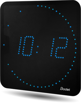 Horloge LED Style II 7 Ellipse, alimentation POE, NTP, LED bleue - BODET_0